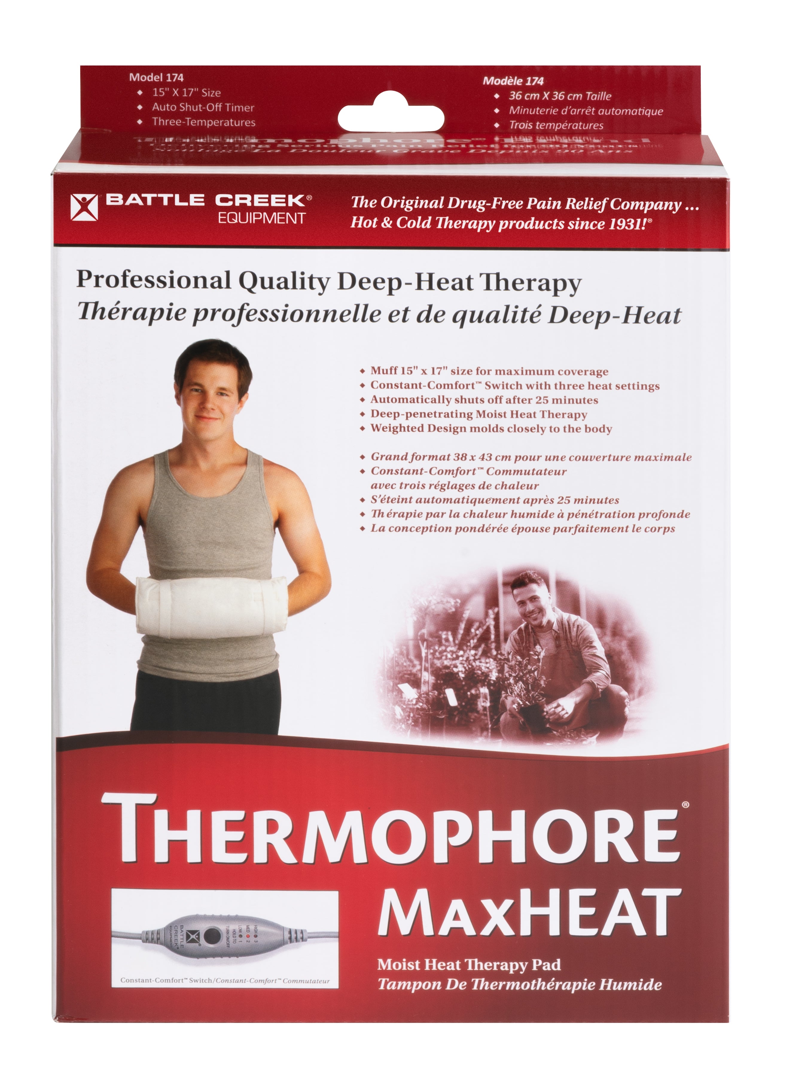 Thermophore MaxHEAT Moist Heat Pack (Model 174) Muff